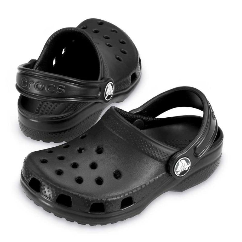 Crocs Kids Cayman Clog Black UK 2 EUR 33-34 US J2 (10006-001)